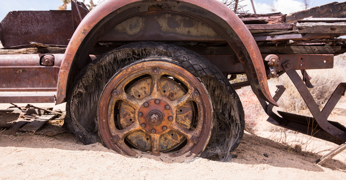 fine art photograph of deteriorated tire