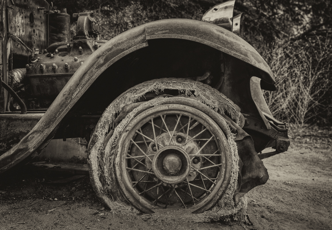 fine art photograph of deteriorated tire